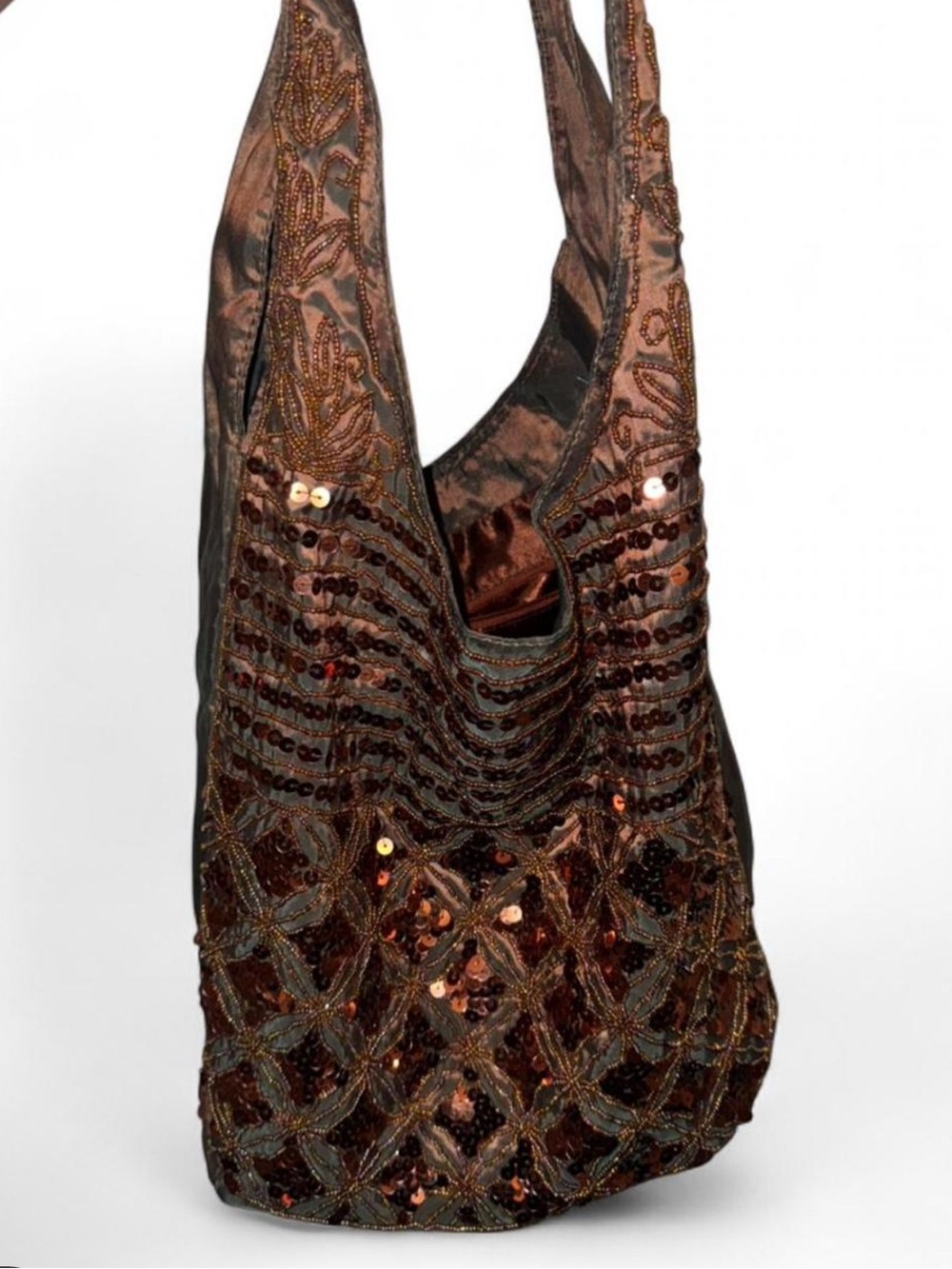 fairy beaded sequin iridescent tote